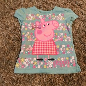 3/$9 Peppa Pig Baby Girls 2T Floral Novelty Shirt